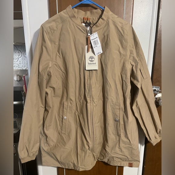 NWT Timberland Men’s Jacket Waterproof Jacket Khaki Tan Size XL Full Zip - Picture 10 of 10